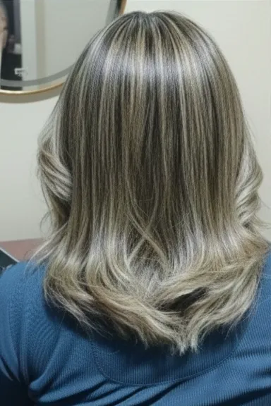 Resultado de balayage rubio con dimensión natural.