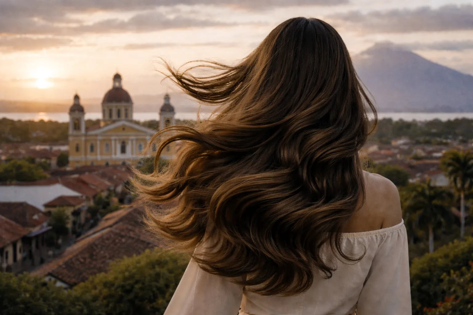 Resultado de tratamiento capilar en Studio Visage, Nicaragua.